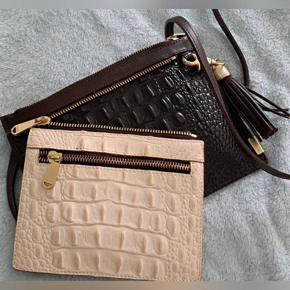 Brahmin Black and Cream Crossbody Bag - Picture 5 of 9